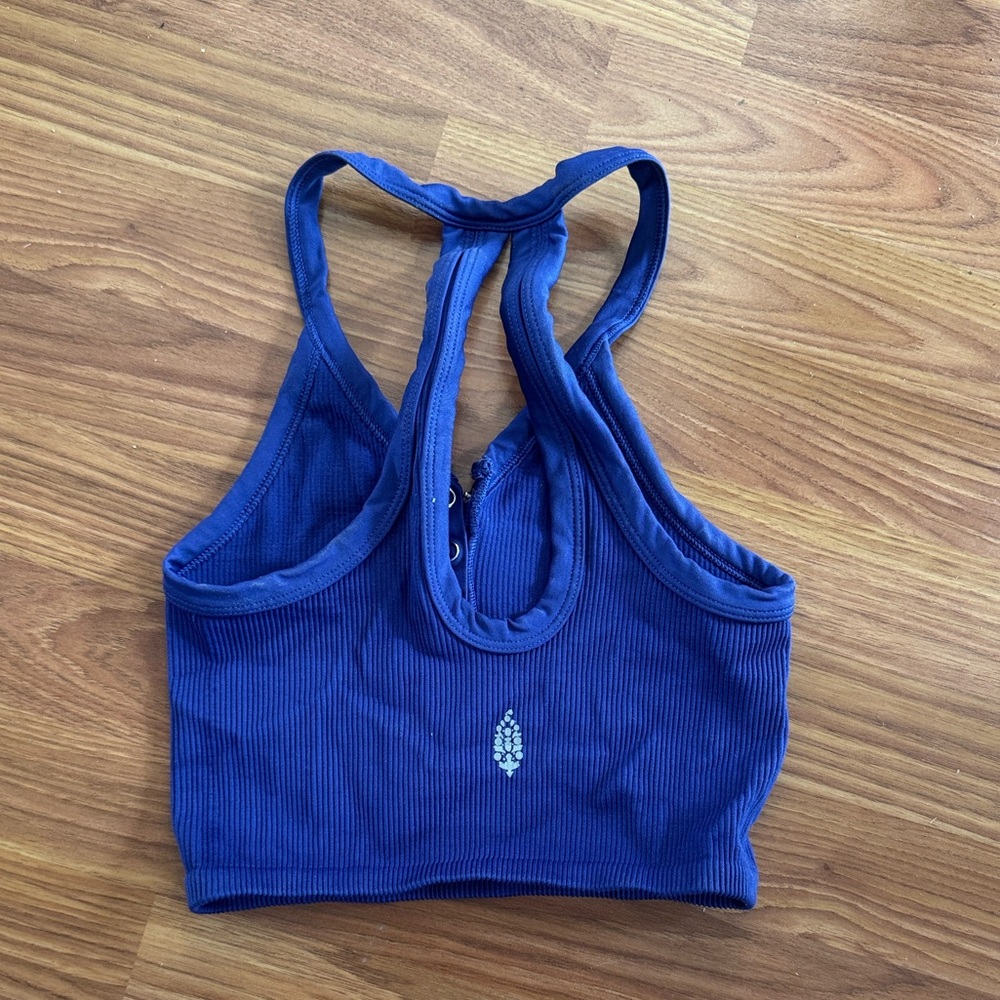 Free People Royal Blue Ribbed Tank - Picture 2 of 3